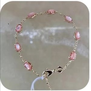 Kendra Scott Emilie Gold Chain Bracelet In Rose Mother of Pearl